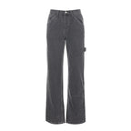 High waist pocket all-match jeans