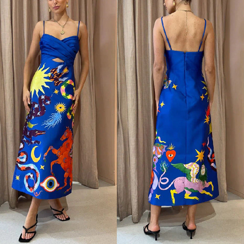 Fashion Suspenders Sleeveless Dress Women