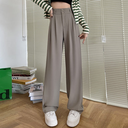 High-grade Suit Drooping Wide-leg Pants Loose Draggle-tail Trousers