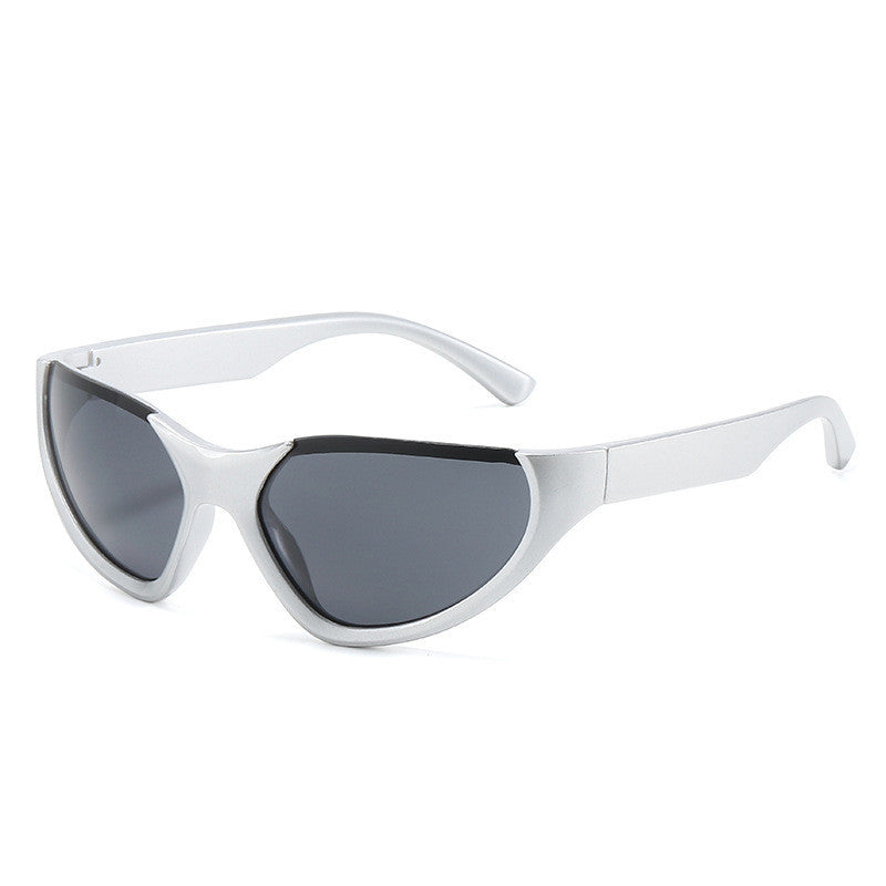 Riding Cat's Eye Half Frame Colorful Sunglasses