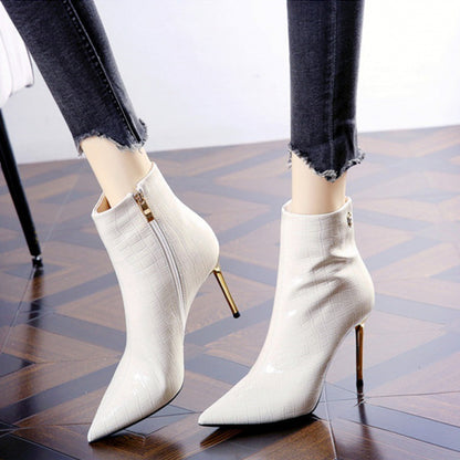 Pointed High Heels Patent Leather Stilettos