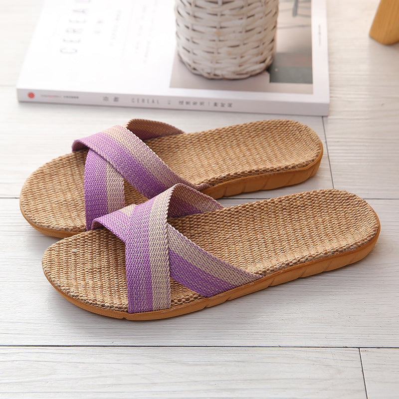 Four Seasons Home Sweat-absorbent Linen Slippers