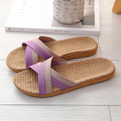 Four Seasons Home Sweat-absorbent Linen Slippers