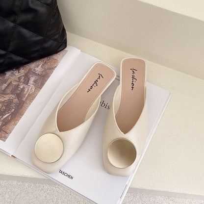 Comfortable And Breathable Baotou Half Slippers Women