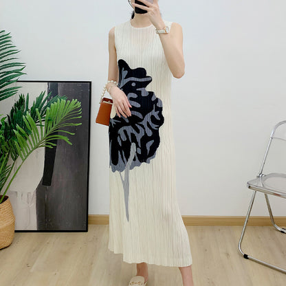 Summer Loose Printed Sleeveless Vest Dress