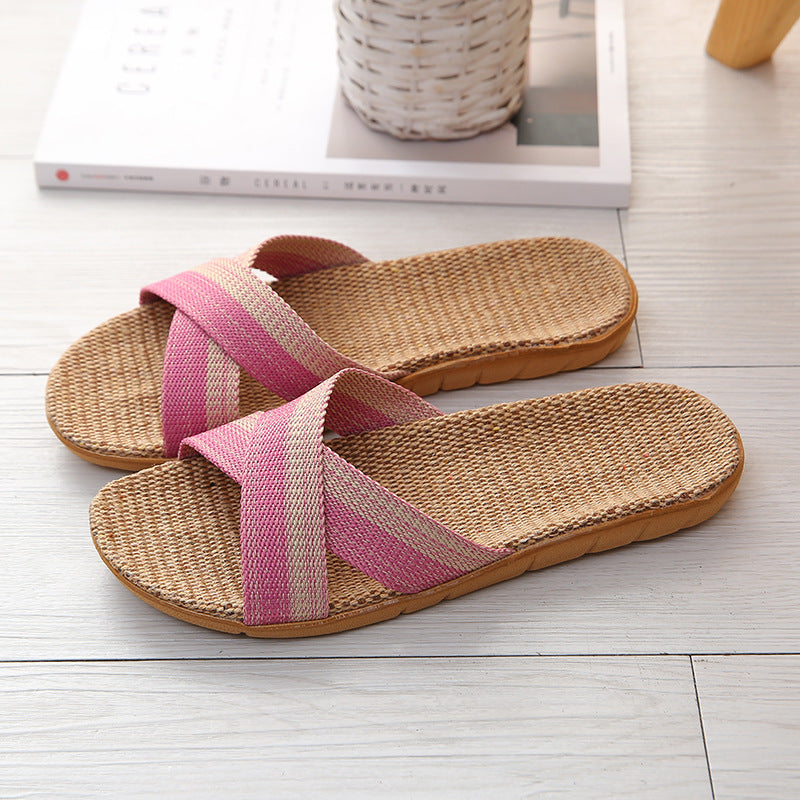 Four Seasons Home Sweat-absorbent Linen Slippers