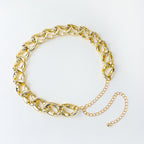 Gold Metal Cutout Women's Waist Chain Personalized Body Chain Single Sexy Cuban With Dress Accessories