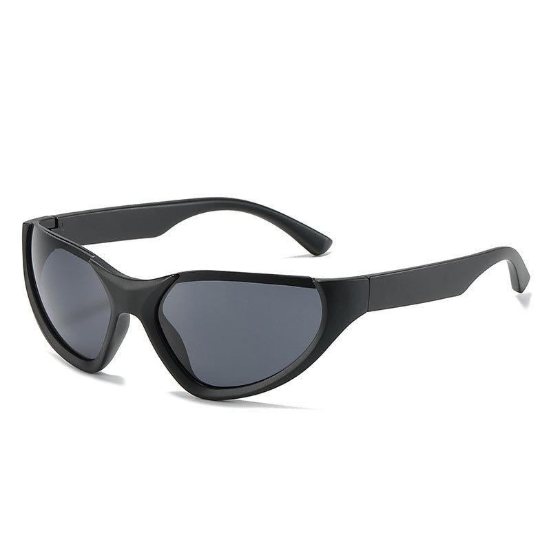 Riding Cat's Eye Half Frame Colorful Sunglasses