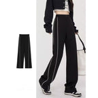 Women's Fashion Loose High Waist Straight Casual Sports Pants