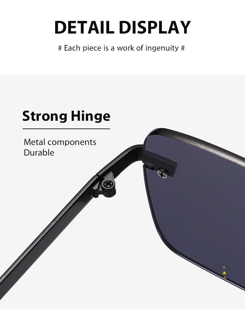 Frameless Square Sunglasses Retro