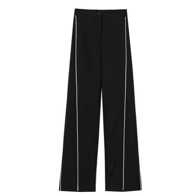 Women's Fashion Loose High Waist Straight Casual Sports Pants