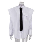 Lapel Shirt Women's Design Sense Niche Tie