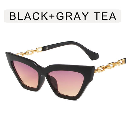 Chain Leg Cat Eye Sunglasses For Women