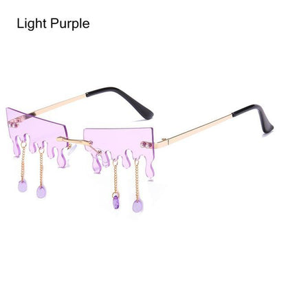 Fashion Butterfly Rimless Sunglasses For Women