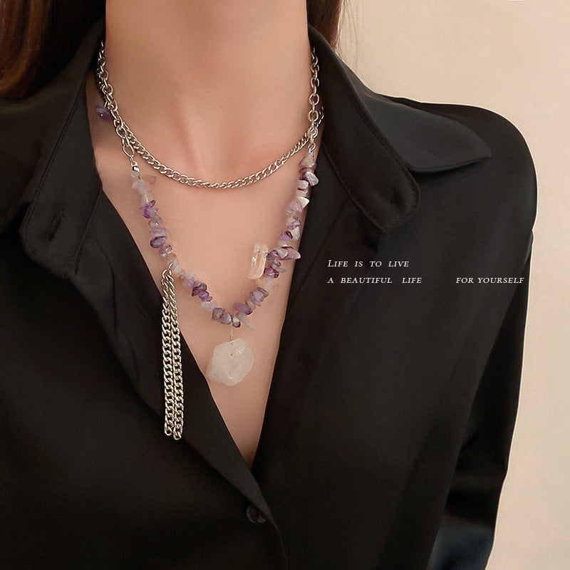 Clavicle Chain Necklace Light Luxury Pendant Jewelry Women