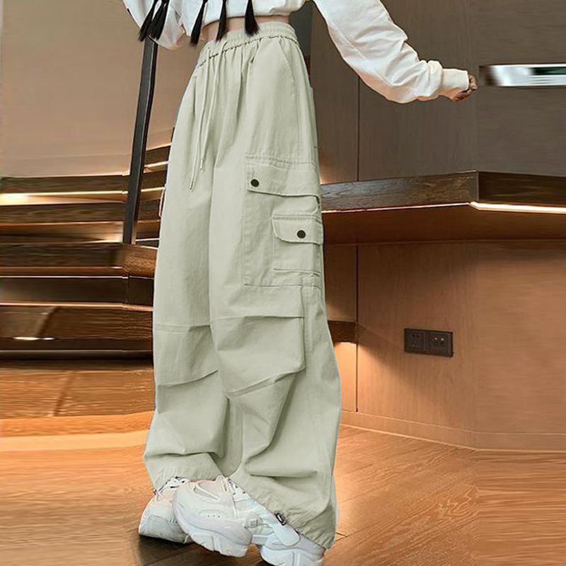 Retro Slimming Straight Casual Wide-leg Pants