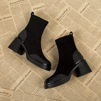 Thick Bottom Boots Chunky Heel Martin Boots Women