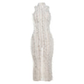 European And American Fashion Sexy Tassel See-through Slim-fit Elegant Sheer Mesh Dress