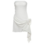 Women's Fashion Flower Backless Tube Top Dress