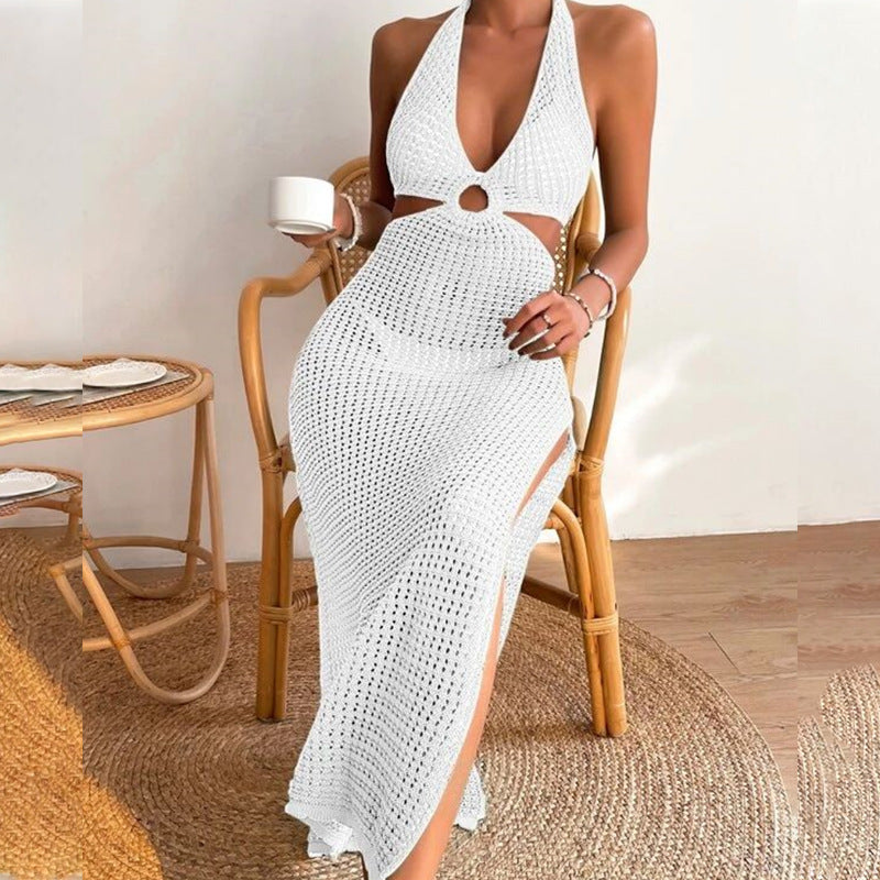 Summer Beach Dress Women's Solid Color Sexy