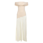 Women's Fashion Color Contrast Off-shoulder Slim Fit Dress