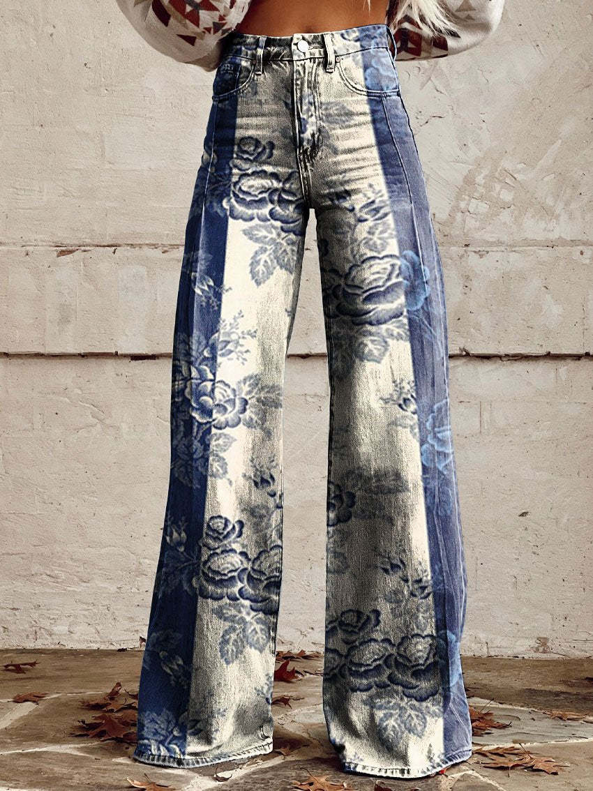 Women's Printed Plus Size Casual Pants