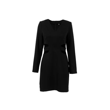 V-neck Hollow Long Sleeve Dress