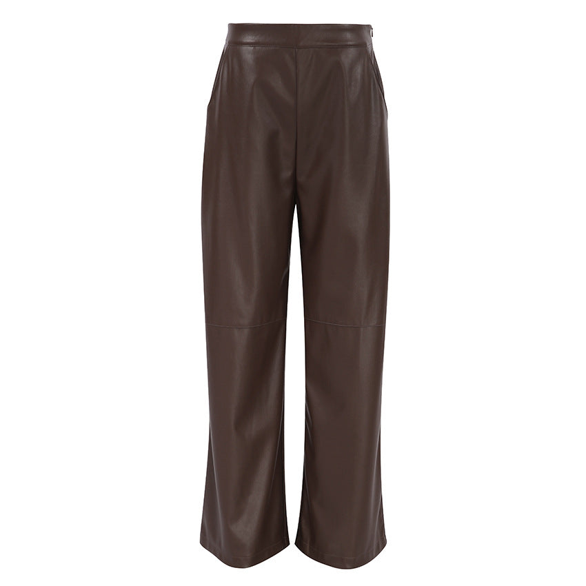 High Waist Straight Casual Pants Trousers