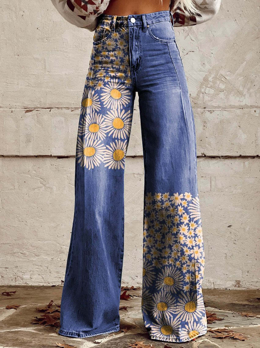 Women's Printed Plus Size Casual Pants