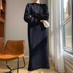 Half Turtleneck Tassel Design Knitted Dress