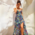 Spaghetti Straps Sleeveless Women's Mid-length Dress