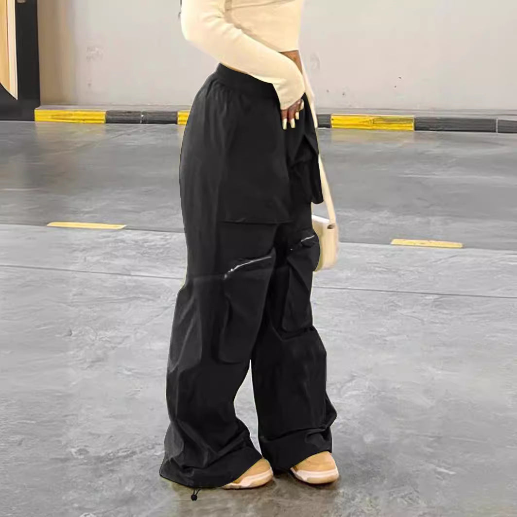 Loose Street Workwear Low Waist Trousers