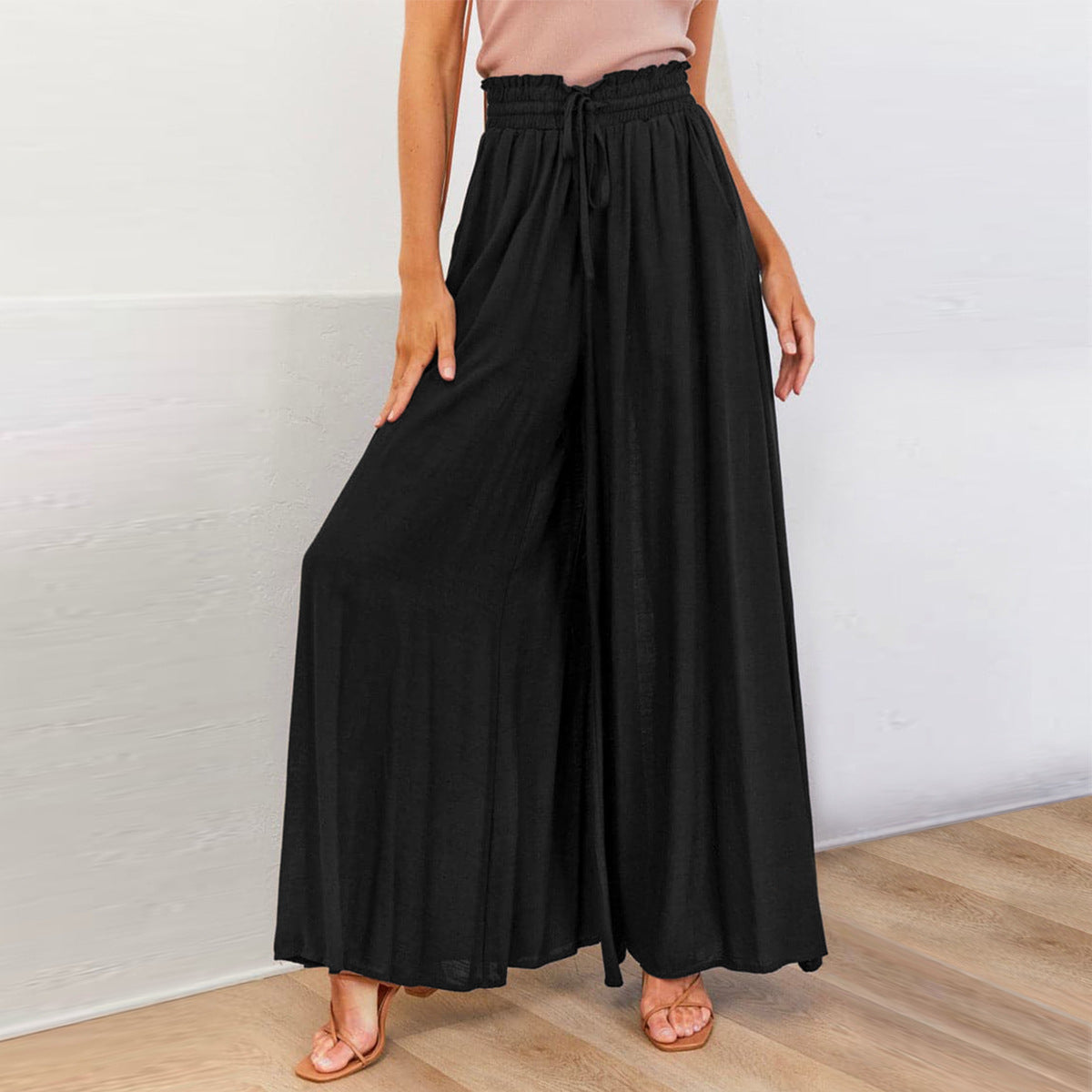 Loose Summer Wide Female Draped Casual Pants