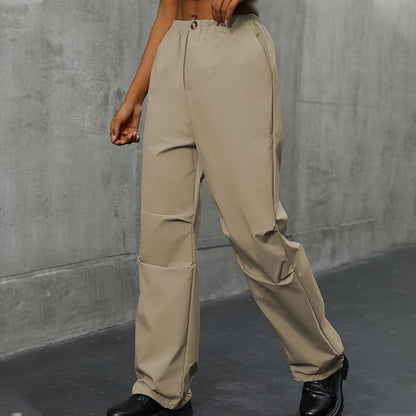 Fashion Women's Wear High Waist Straight Off Pants