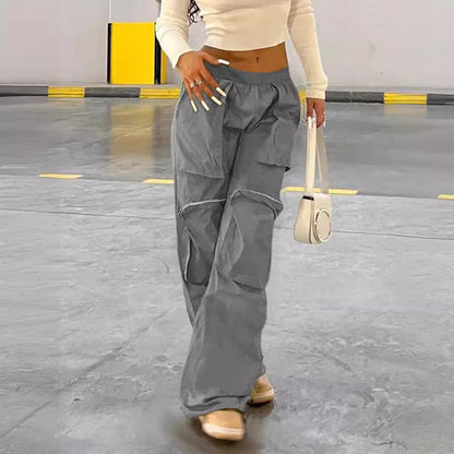 Loose Street Workwear Low Waist Trousers