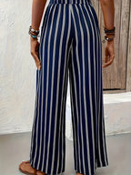 Striped Wide-leg Pants Women's Loose Casual