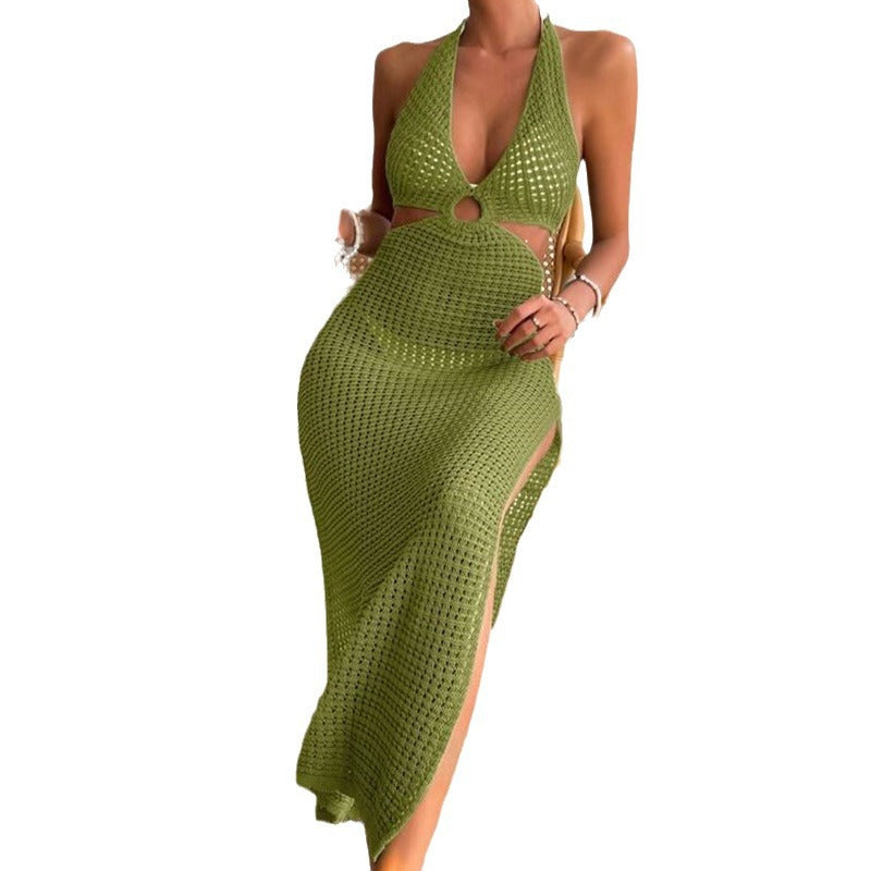 Summer Beach Dress Women's Solid Color Sexy