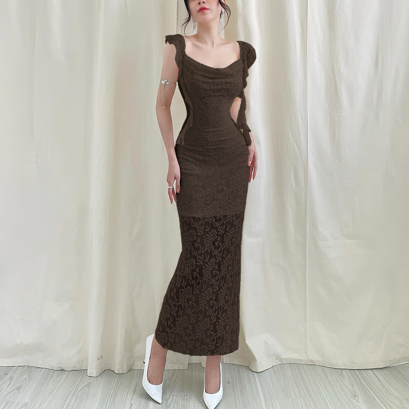 Fashion Lace Strap Dress Slim Fit Women