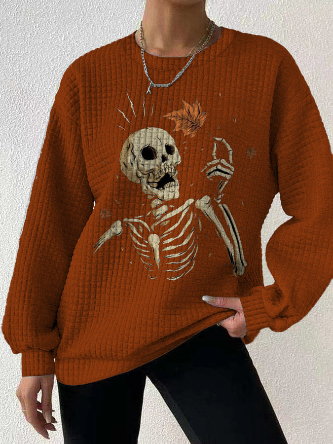 Women's Round Neck Sweater 3D Digital Printing