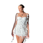 Women's Fashion Lace Sling Off-neck Slim Fit Dress