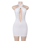 Women's Lace Lace Lace Hanging Neck And Buttocks Short Skirt