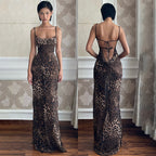 Women's Halter Leopard Print Dress