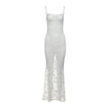Women's Slim-fit Off-neck Lace Hollow Fishtail Dress