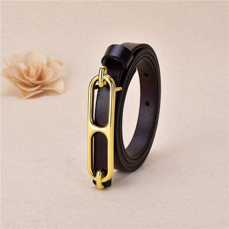 Fashion Casual Thin Belt Korean Style Simple Student With Skirt