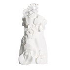 Oblique Shoulder Three-dimensional Flower Design Tight Waist High-grade Short Dress