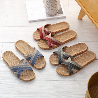 Four Seasons Home Sweat-absorbent Linen Slippers