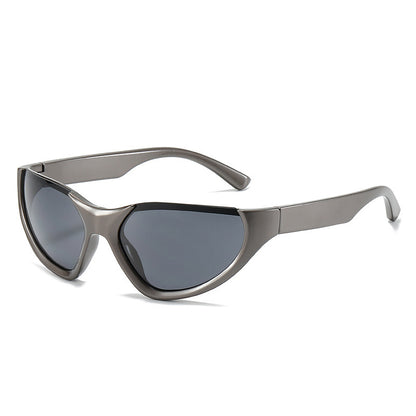 Riding Cat's Eye Half Frame Colorful Sunglasses