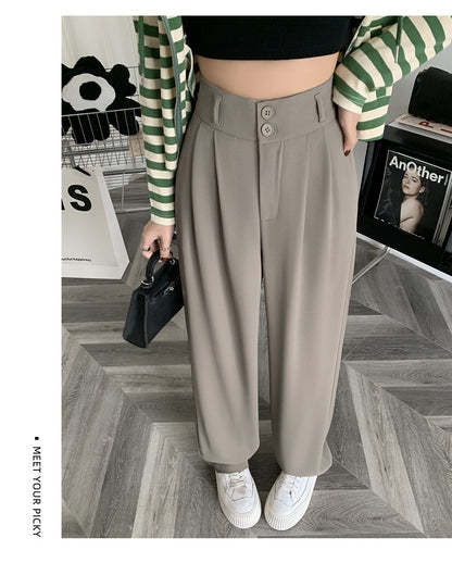 High-grade Suit Drooping Wide-leg Pants Loose Draggle-tail Trousers