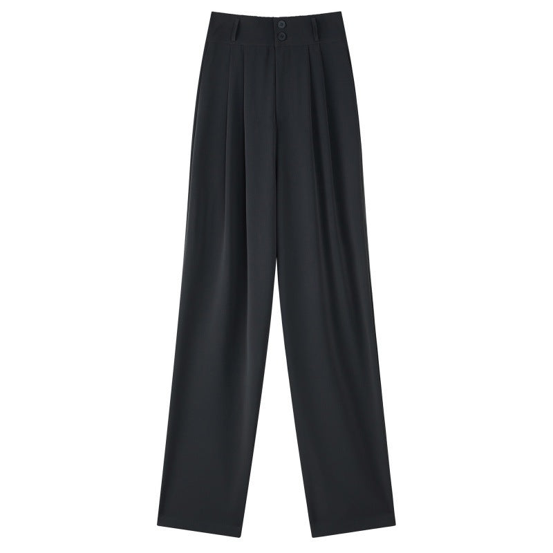 High-grade Suit Drooping Wide-leg Pants Loose Draggle-tail Trousers