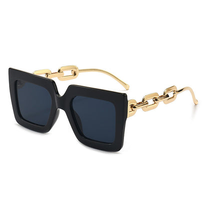 Square Chain Sunglasses Sun Glasses Retro Personalized Fashion Sunglasses For Women